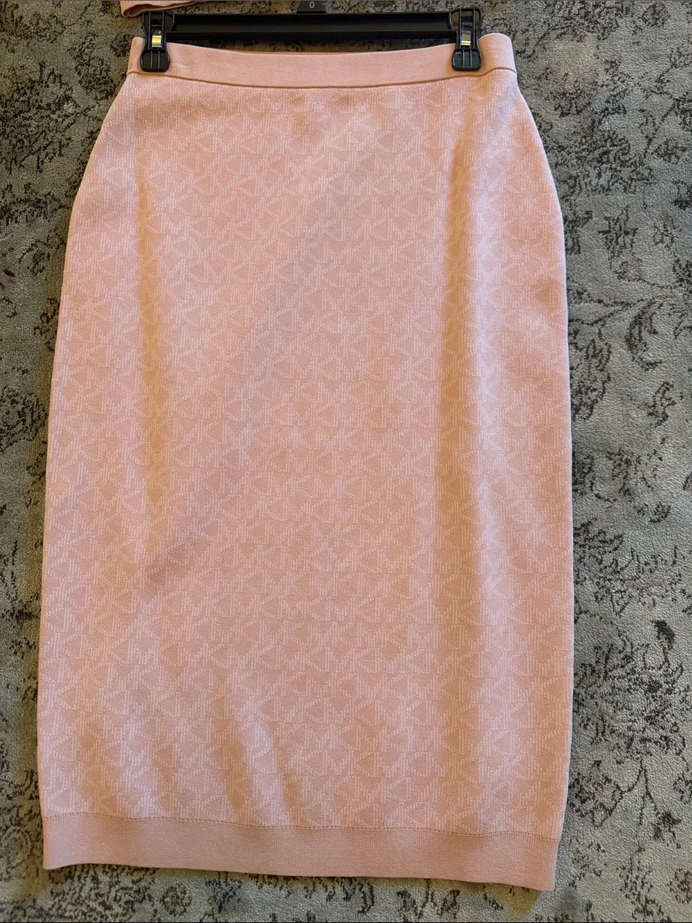 Michael Kors Baby Pink Knit Top and Pencil Skirt SET